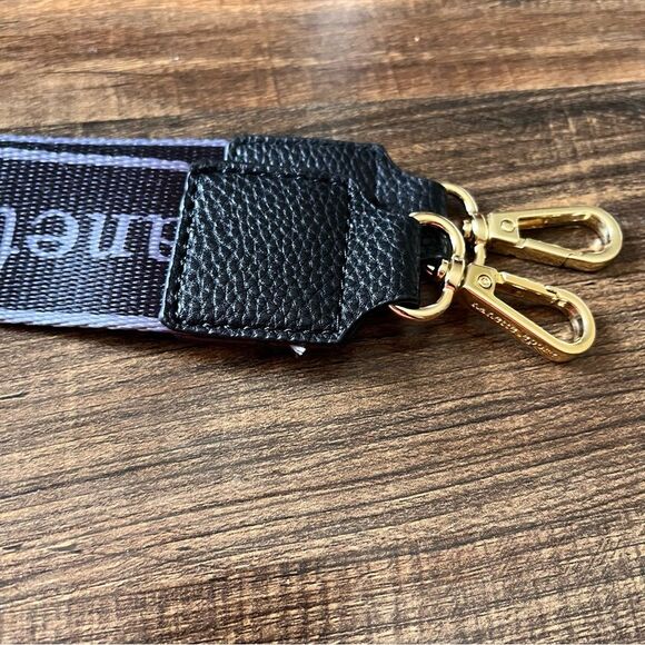 Nanette Lapore Black and Gray Fabric Adjustable Bag Crossbody Purse Strap - Picture 5 of 7